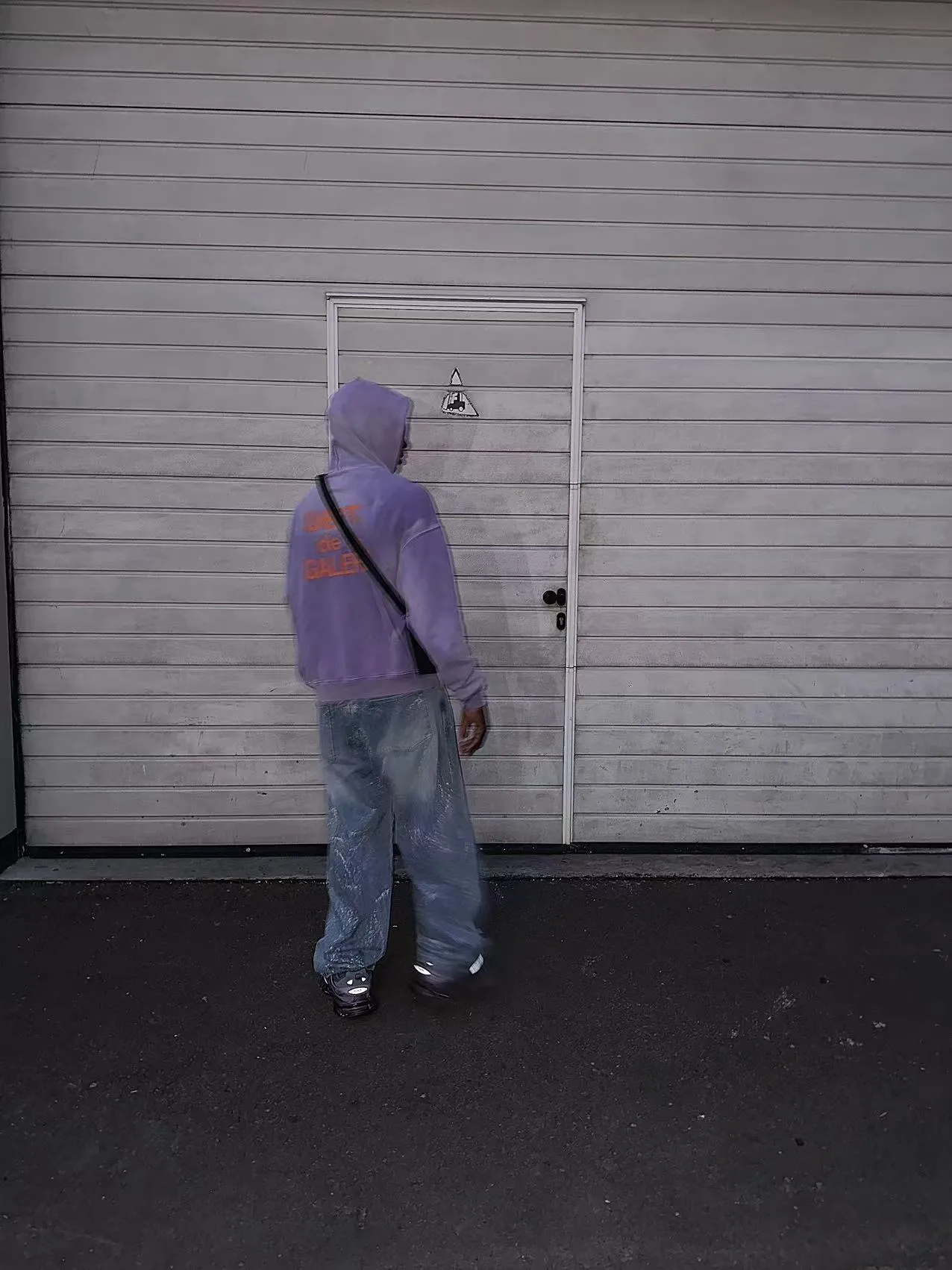 The same style as the owner GALLERY DEPT. FRENCH ZIP HOODIE water corrugated French zipper hole hoodie, sun washed purple, washed purple S-XL, ready-to-wear dyeing, hand-stitched and heavy-weighted, faded, super-heavy washing, hand-hanging holes, bone edges turned white, molded and customized with G LOGO zipper
